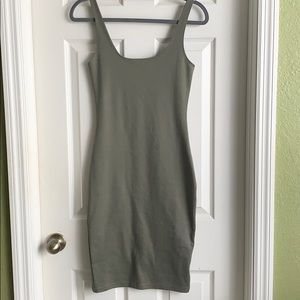 Olive/khaki Bodycon Midi Dress
